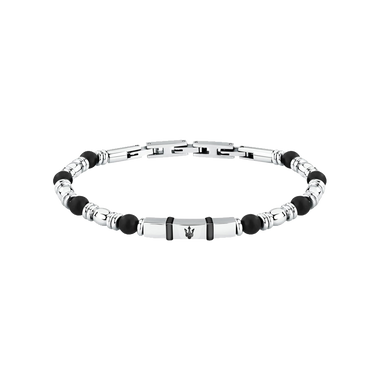 Pulseira Iconic Beads Silver-Black