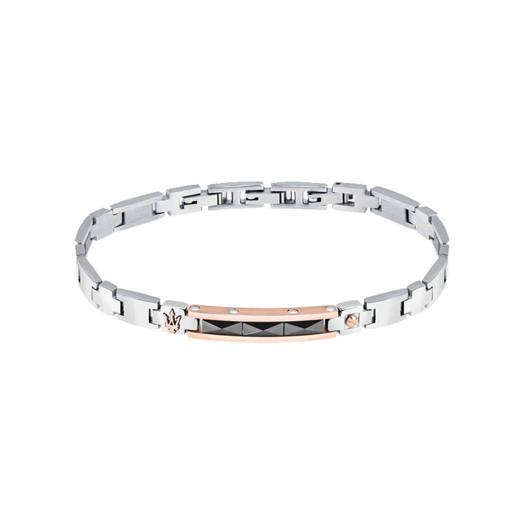 Pulseira Ceramic Silver Dual-Tone