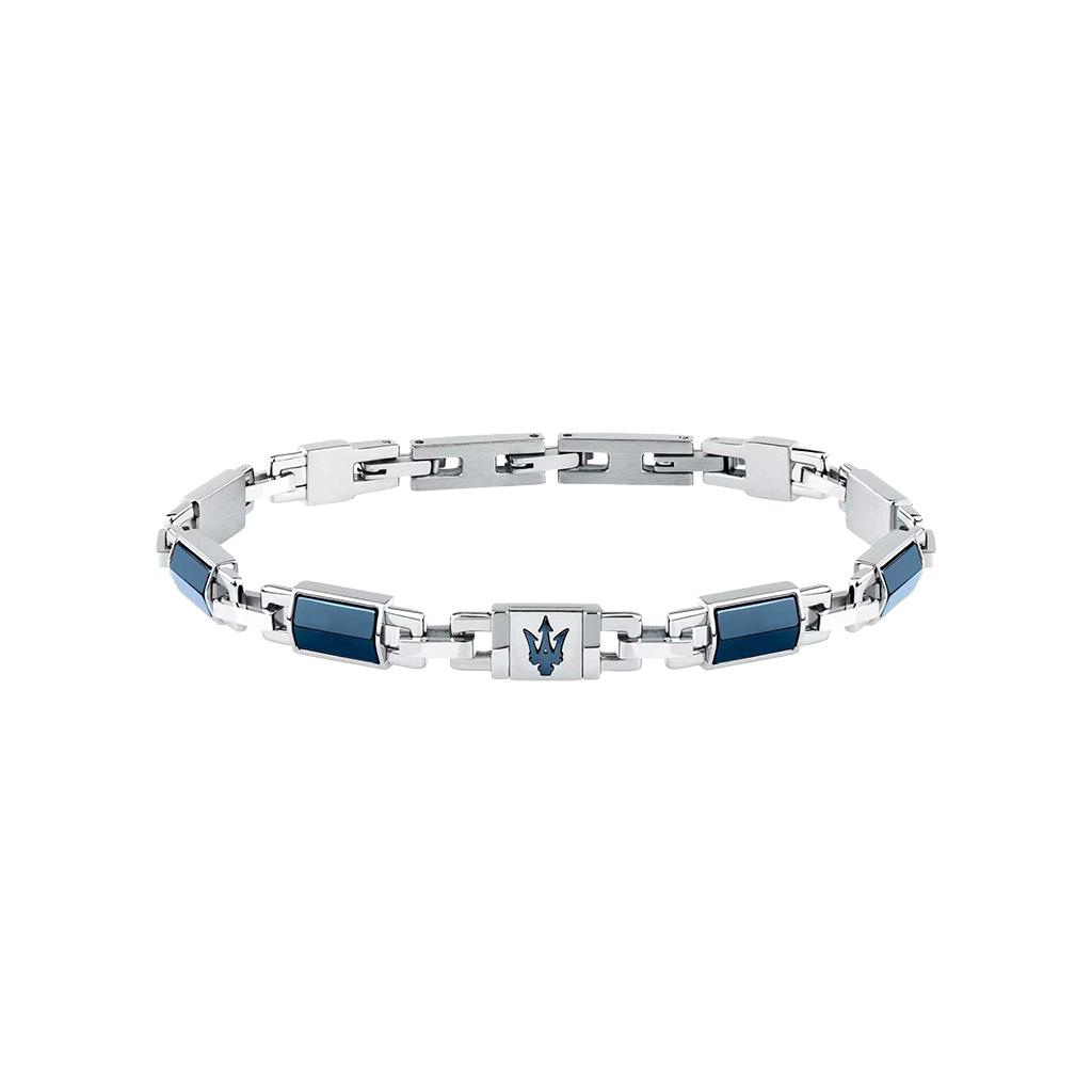 Pulseira Ceramic Silver-Blue