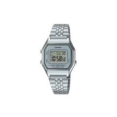 relógio casio vintage iconic totalmente prateado