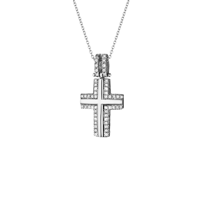 Colar Cruz Diamantes