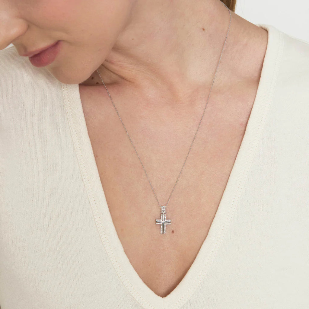 Colar Cruz Diamantes