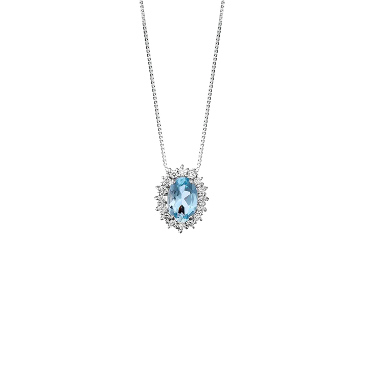 Colar Aquamarine Diamantes