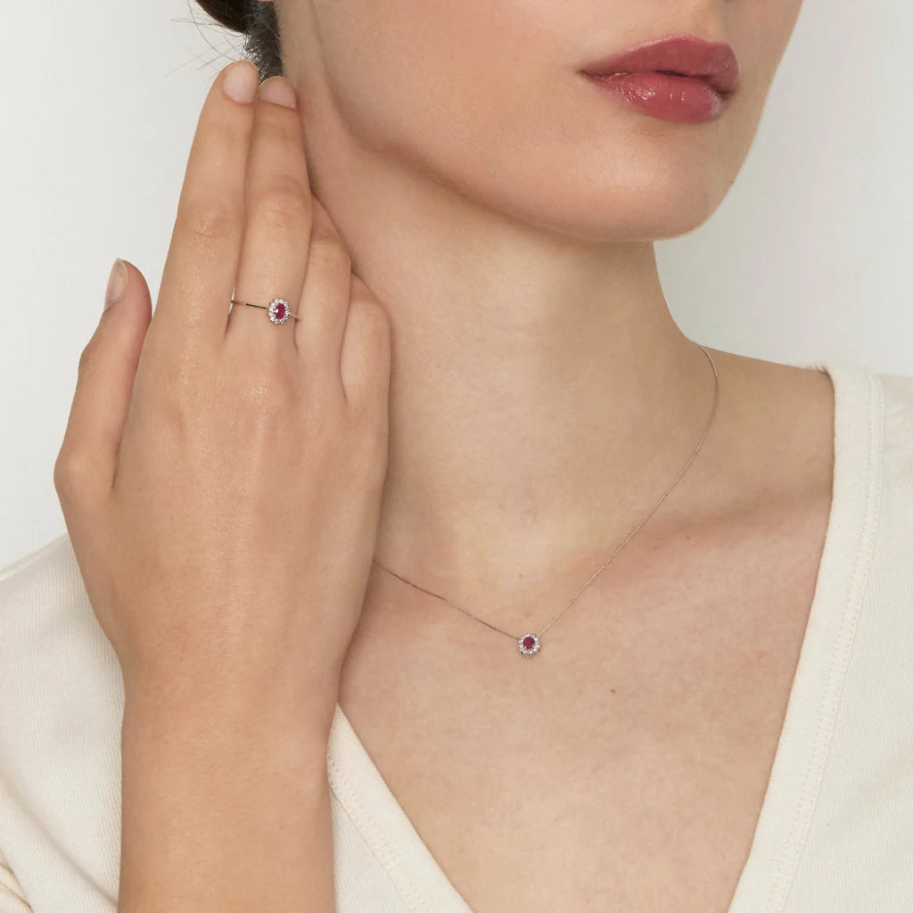 Colar Ruby Diamantes