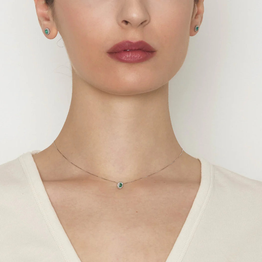 Colar Emerald Diamantes
