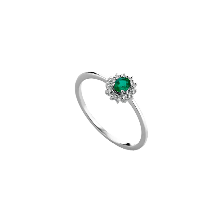 Anel Emerald Diamantes