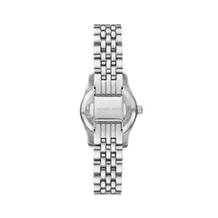 Bracelete do Relógio Michael Kors Petite Lexington prateado com mostrador creme