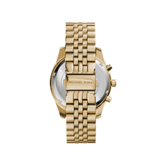 Fecho da pulseira do relógio Michael Kors Lexington totalmente dourado