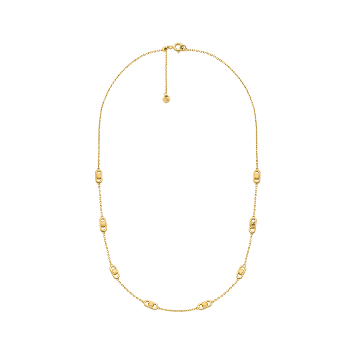 Colar Logo Link Pavé dourado