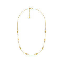 Colar Logo Link Pavé dourado