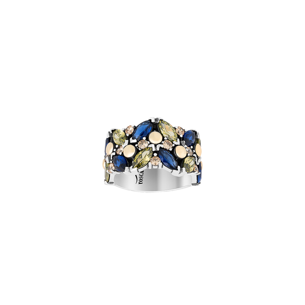 Anel Toscana Azul Safira