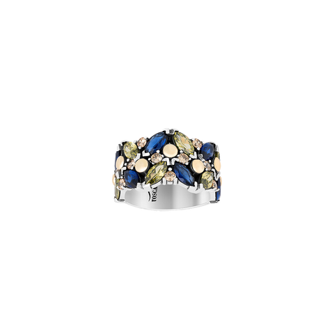 Anel Toscana Azul Safira