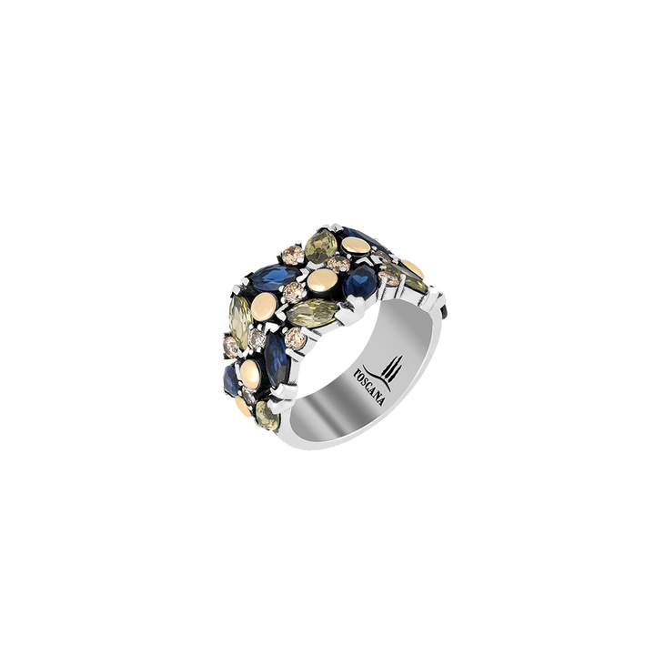 Anel Toscana Azul Safira