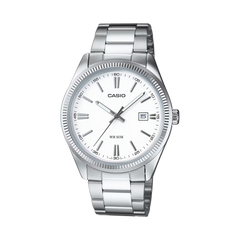 Relógio Timeless prateado com mostrador romano branco