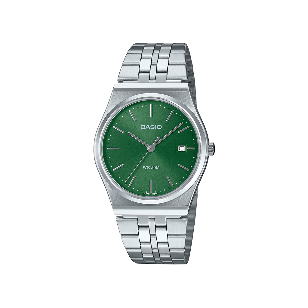 Relógio Timeless Standard prateado com mostrador verde