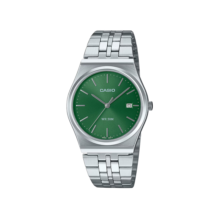 Relógio Timeless Standard prateado com mostrador verde