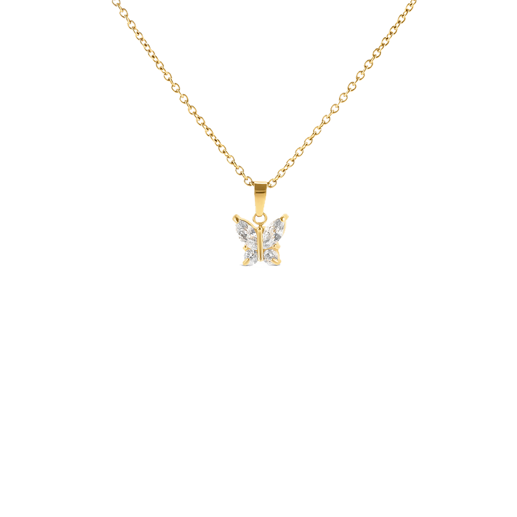 Colar One Butterfly Crystal