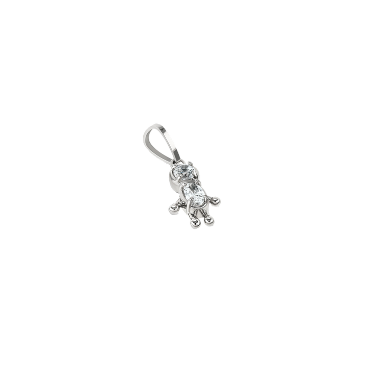Charm One Energy Boy Crystal Silver