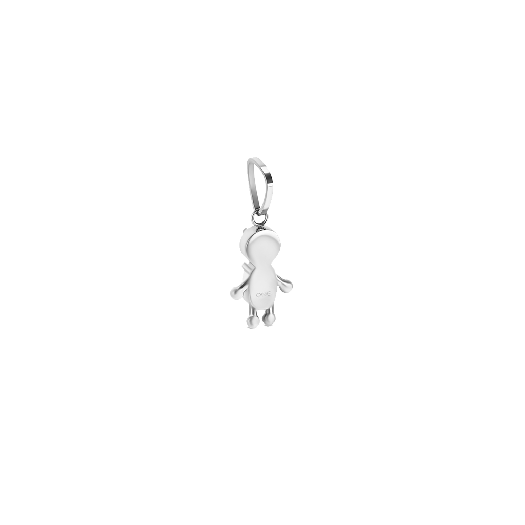 Charm One Energy Boy Crystal Silver