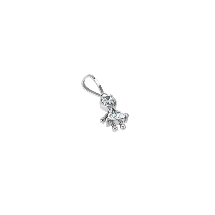 Charm One Energy Girl Crystal Silver