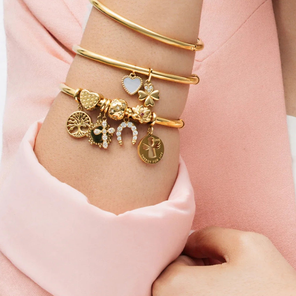 Charm One Energy Guardian Angel Dourado