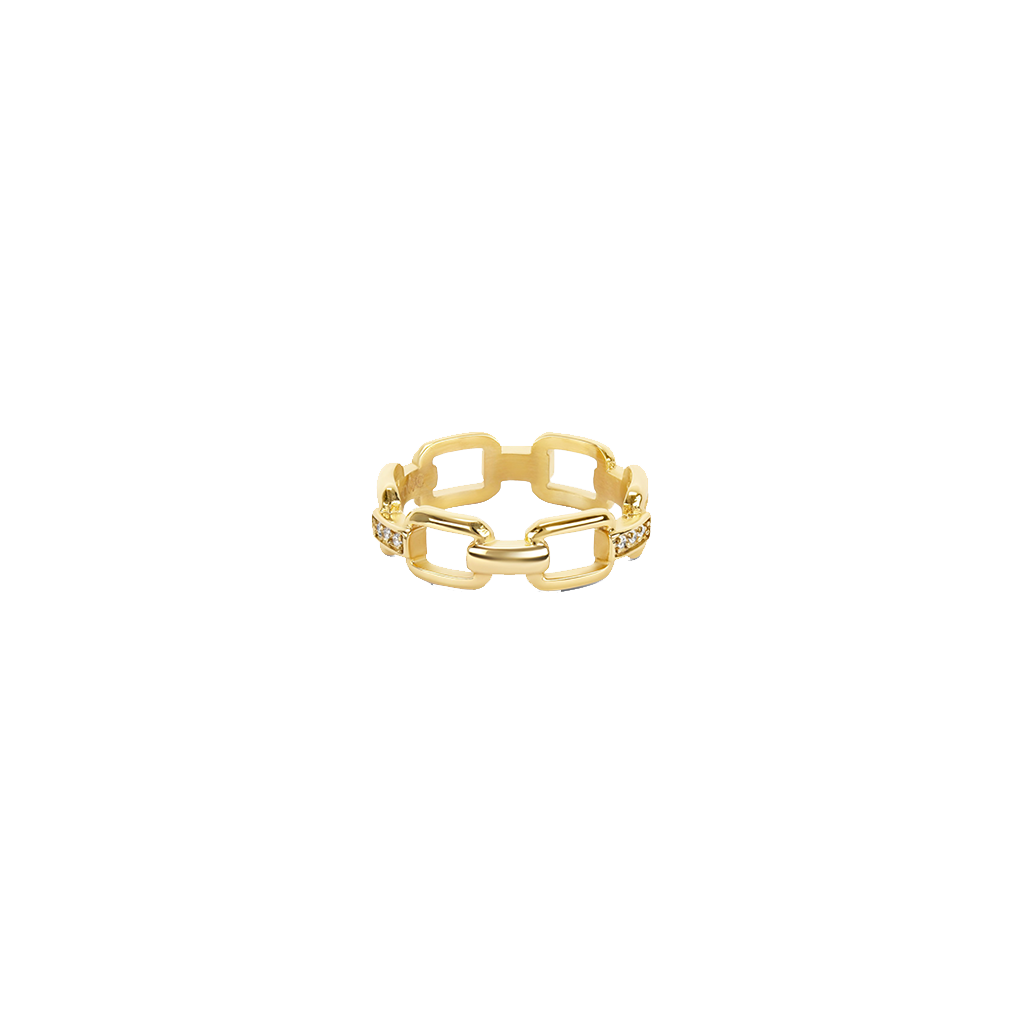 Anel One Luminous Square Gold