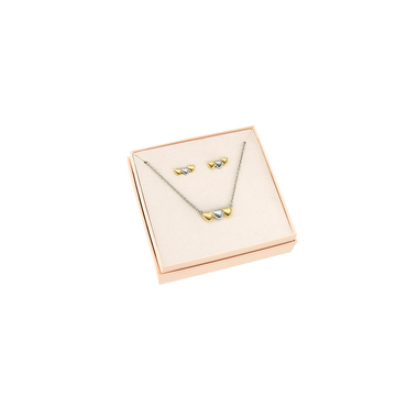 Conjunto Colar & Brincos One Crazy Heart Bicolor