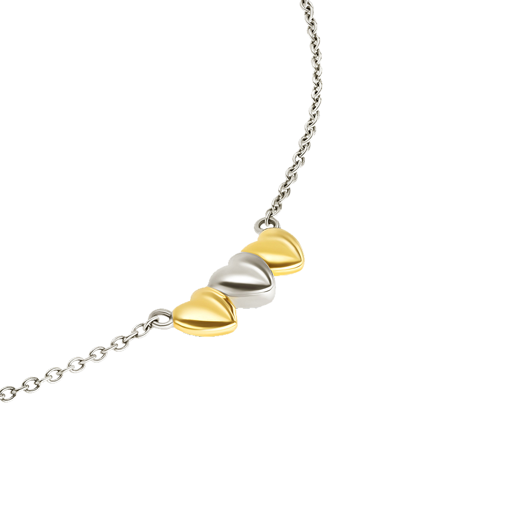 Conjunto Colar & Brincos One Crazy Heart Bicolor
