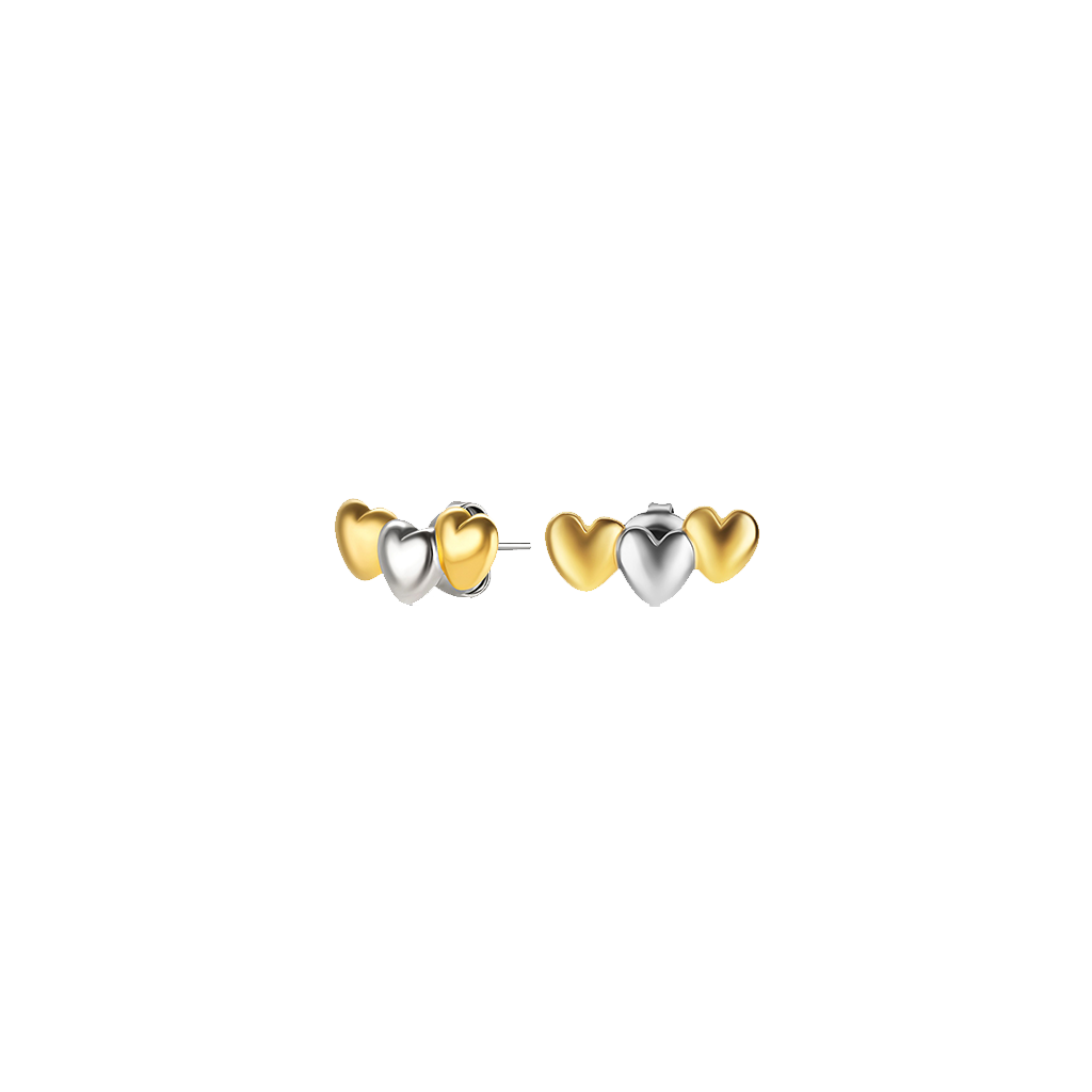 Conjunto Colar & Brincos One Crazy Heart Bicolor