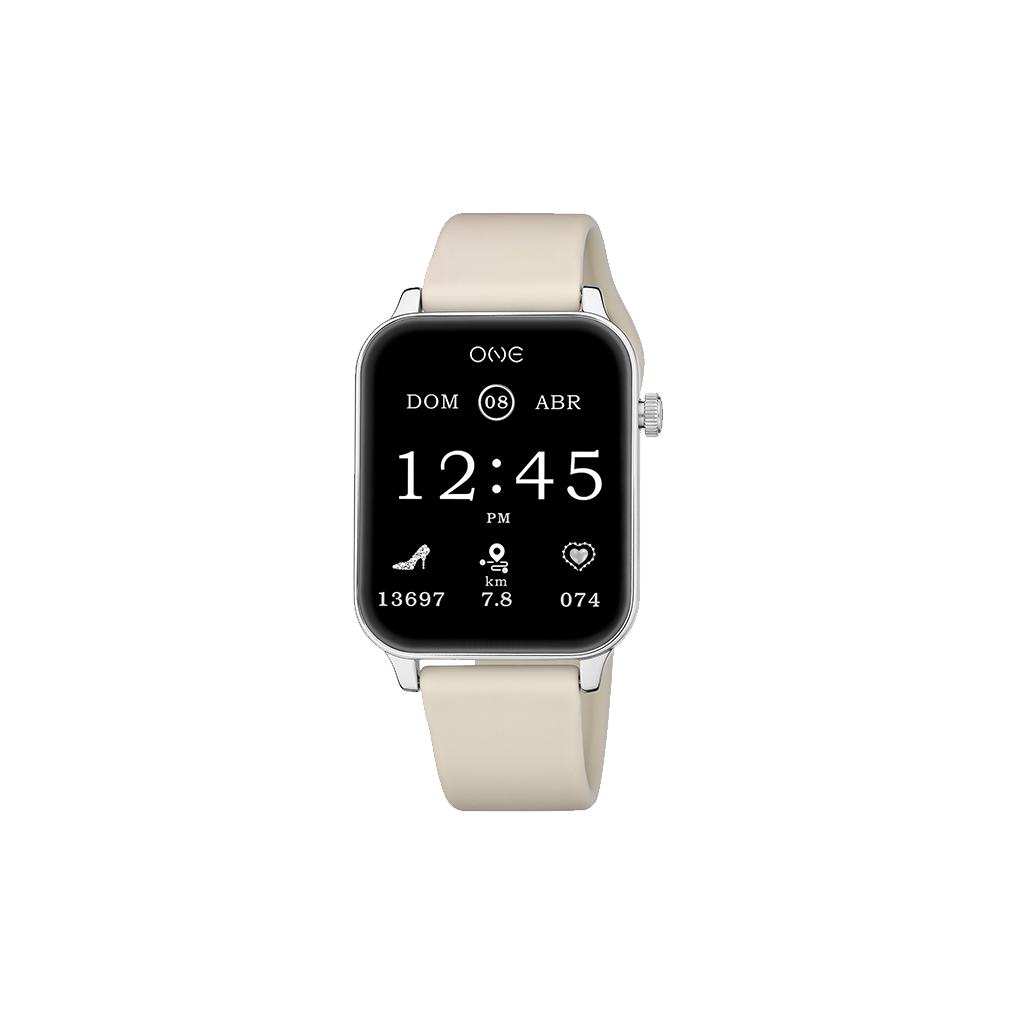 One Smartwatch Frame Silver-Beige