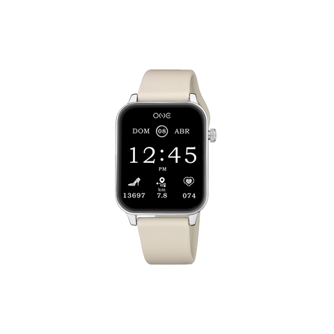 One Smartwatch Frame Silver-Beige