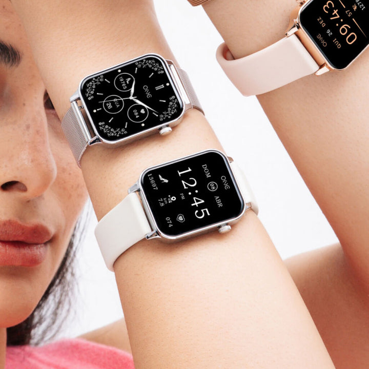 One Smartwatch Frame Silver-Beige