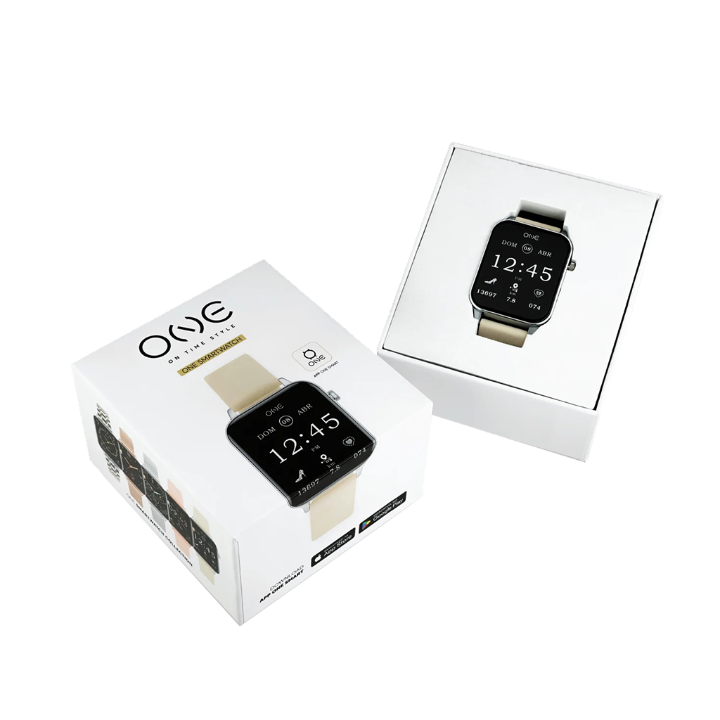 One Smartwatch Frame Silver-Beige