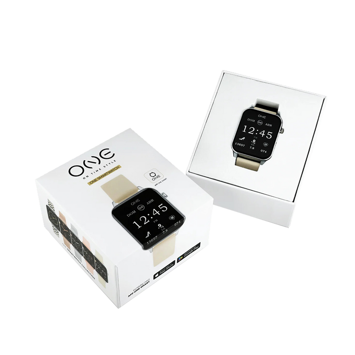 One Smartwatch Frame Silver-Beige