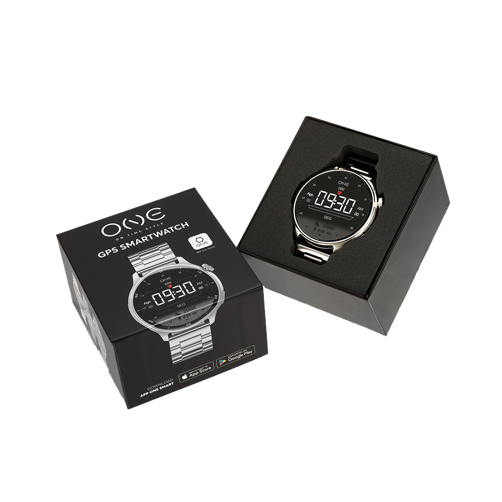 One Smartwatch Men Explorer GPS Silver