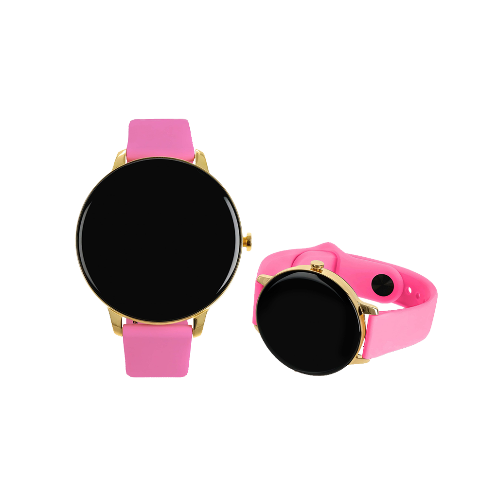 One Bracelete Silicone Smartwatch Rosa Vibrante