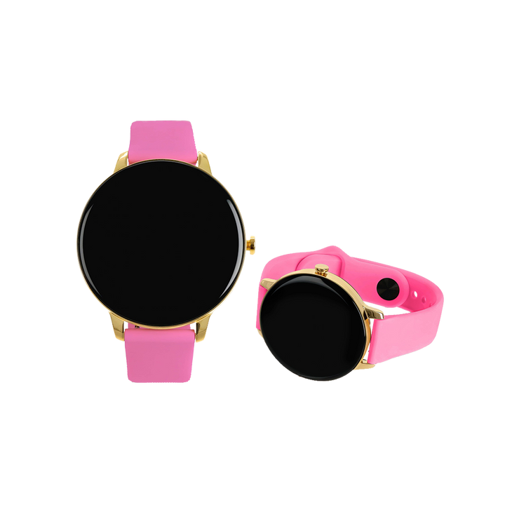One Bracelete Silicone Smartwatch Rosa Vibrante