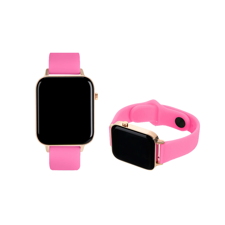 One Bracelete Silicone Smartwatch Rosa Vibrante
