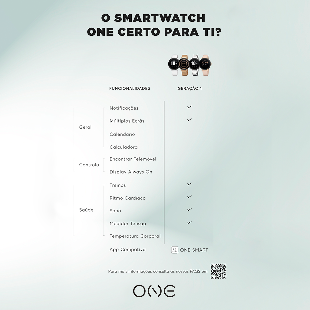 One Smartwatch Funções 1ª Geração