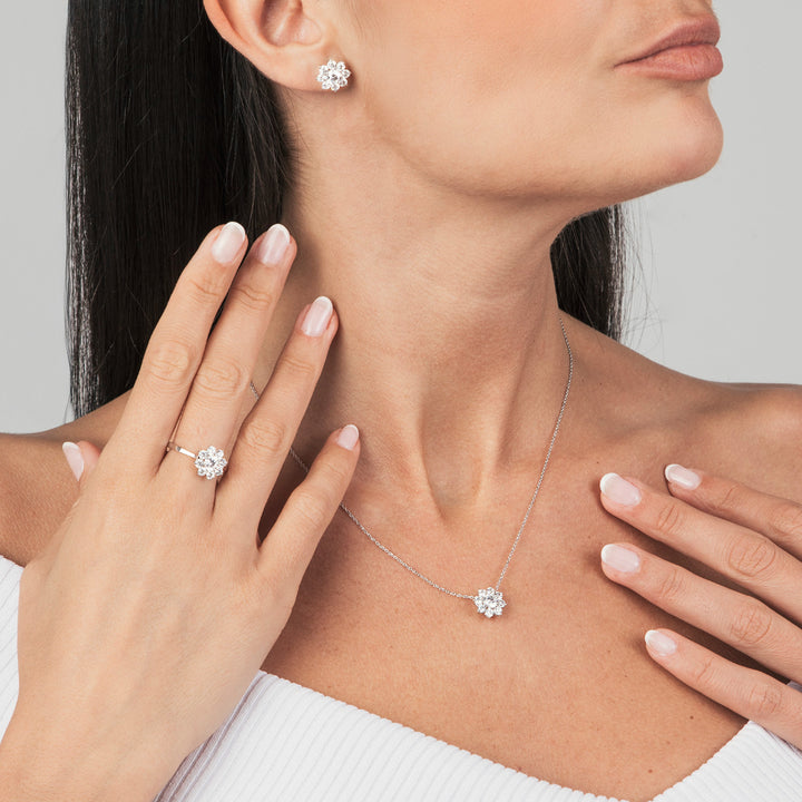 Colar Diamantes Classic Flor