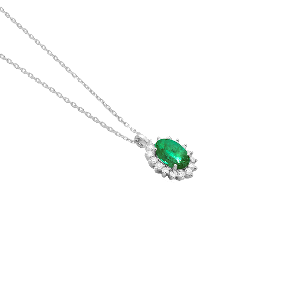Colar Diamantes Premium Colors Esmeralda