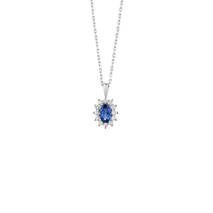Colar Diamantes Premium Colors Safira