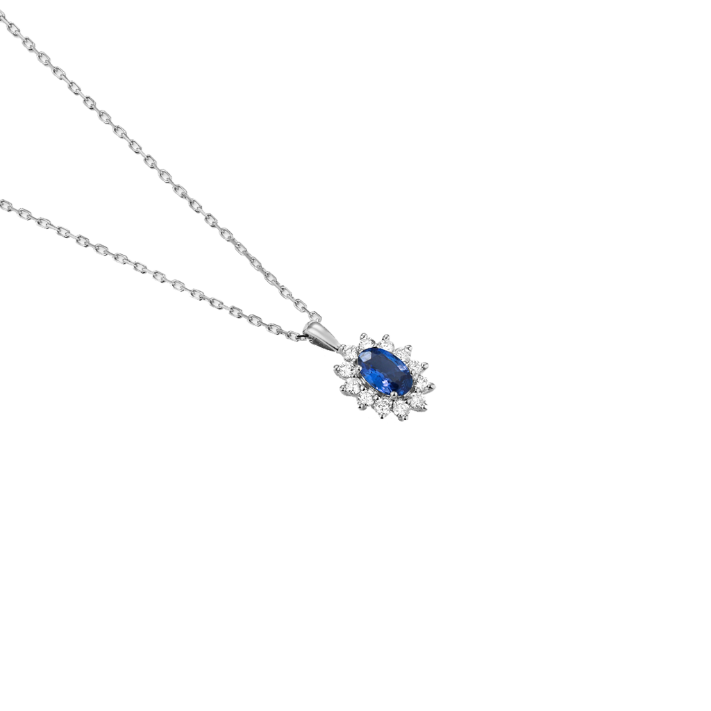 Colar Diamantes Premium Colors Safira