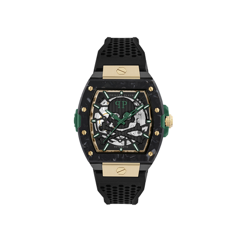 The Skeleton Auto Black 44mm