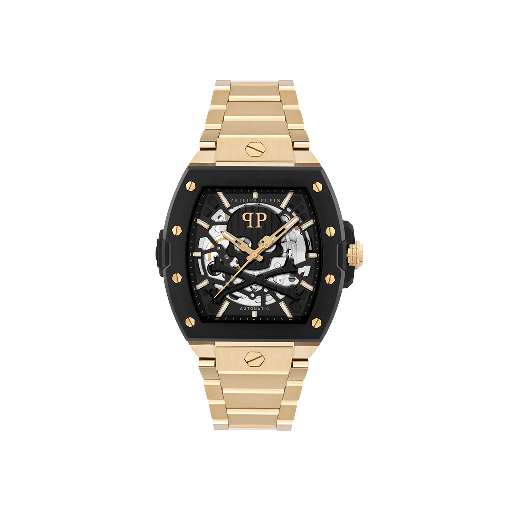The Skeleton Auto Gold-Black 44mm