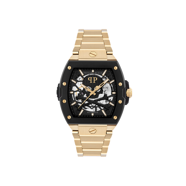 The Skeleton Auto Gold-Black 44mm