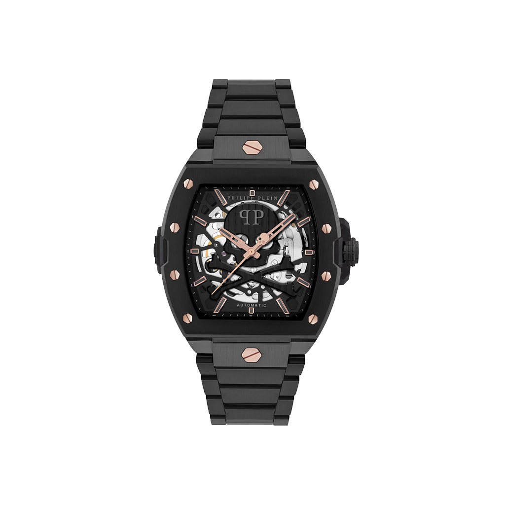 The Skeleton Auto Black 44mm
