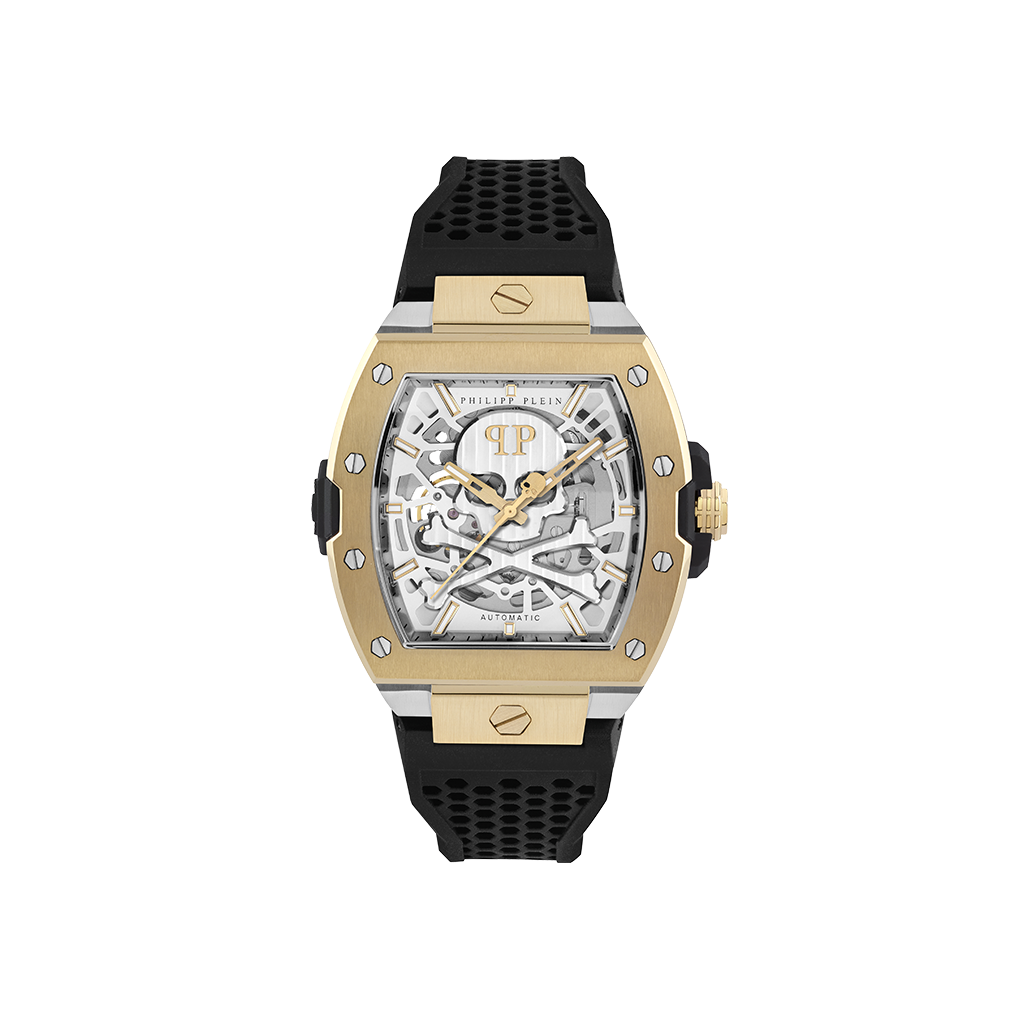The Skeleton Auto Gold-Black 44mm