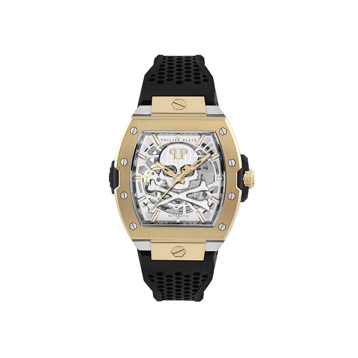 The Skeleton Auto Gold-Black 44mm