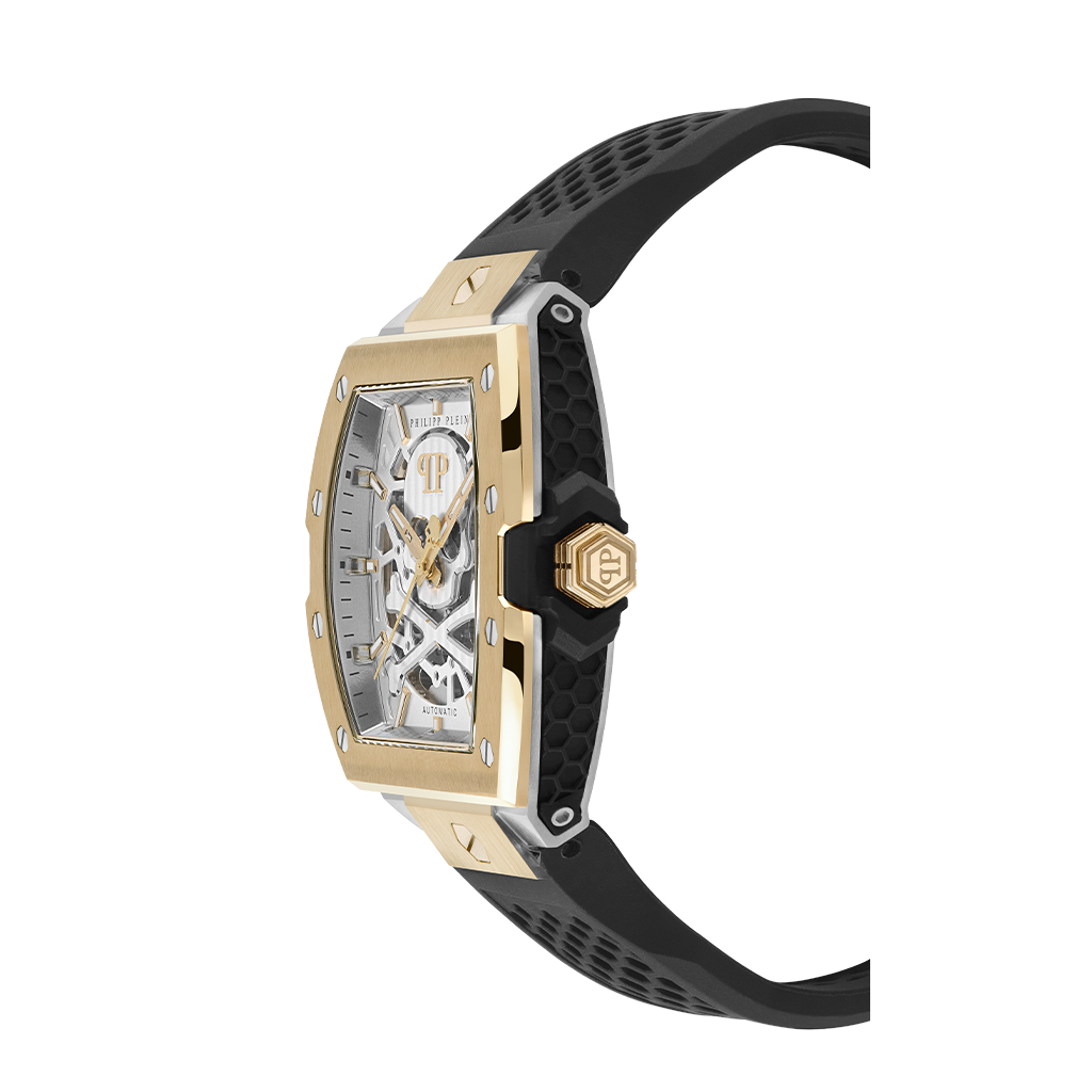 The Skeleton Auto Gold-Black 44mm